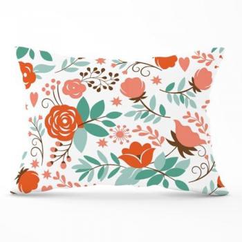 Green Floral Pattern Cushion