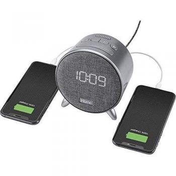 IHome Réveil IBT235 Bluetooth, Design, Lumineux, Compact, avec Double Chargement USB 117 x 122 x