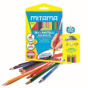 Lápices Mitama Triangulares de Color, 36 Unidades