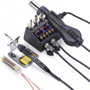 JCD 2 in 1 750W LCD Digital Soldering Iron and Rework Station for PCB IC BGA SMD Repair
