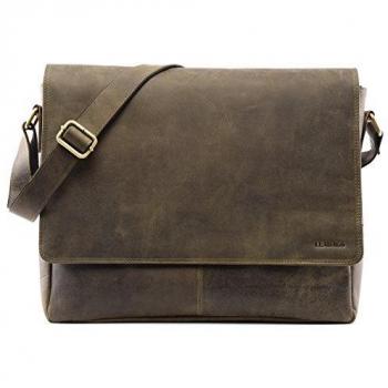 LEABAGS Oxford Schultertasche im Retro‑Look