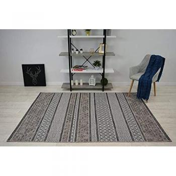 RUGSX Grey Boho Loft Carpet 80x150 cm