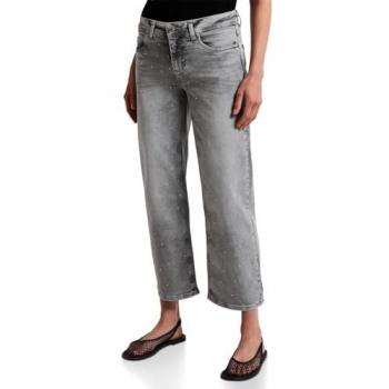 Street One Straight‑Jeans – Middle Waist, verziert mit Glitzersteinen