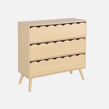 Sweeek Cassettiera per Bambini 3 Cassetti in Legno Marrone