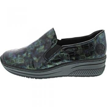 Rieker Slip-On Femme Compensées Vert EU 37 (UK 4)