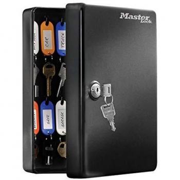 Cassetta portachiavi a parete Master Lock, serie KB-25ML, per un massimo di 25 chiavi, con ganci e etichette, colorazione nera