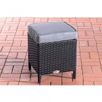 I Polyrattan Sitzkissen-Hocker Vilato – 38 × 38 cm