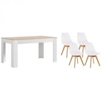 Pack de Comedor: Mesa Extensible y 4 Sillas Nordic