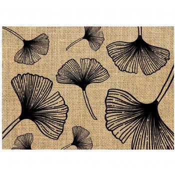 Plateau de table toile Jungle Beige Noir