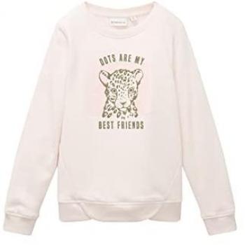 Tom Tailor Felpa Rosa con motivo Leopardo