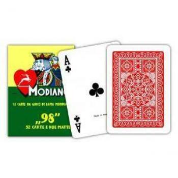 Carte da gioco Modiano Poker 98 Rosso
