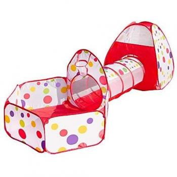 Tienda infantil plegable Simboom, Pop Up con túnel y casita