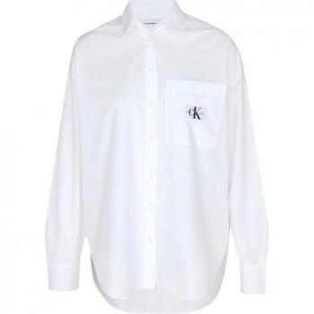CK Jeans Camicia Bianco J20J222610 Relaxed Fit