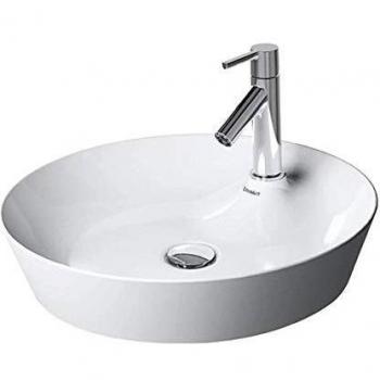 Duravit Cape Cod Aufsatz-Waschbecken Ø 48cm, mit Hahnloch, Armatureninsel, ohne Überlauf, Weiß