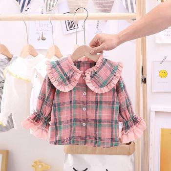 Camisa Linda de Cuadros para Niña de 1 a 7 Años