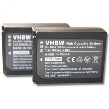 Kit batterie VHbw 800 mAh – 2 unités (NX500 / ED‑BP1130)
