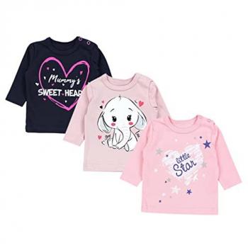 TupTam Rundhalsshirt Baby Langarmshirt 3er Set mit Spruch