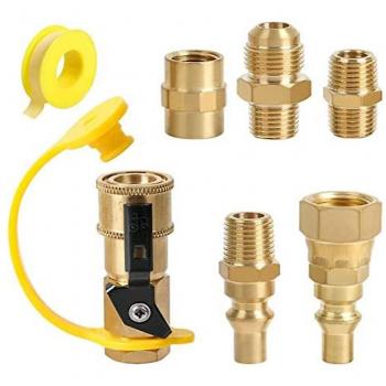 Adaptateur de tuyau Propane Rv Quick Connect, fiche 1/4” mâle NPT