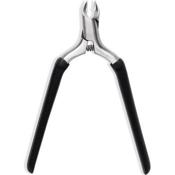 Outil de soin des pieds : coupeur de cuticule en inox rose/blanc