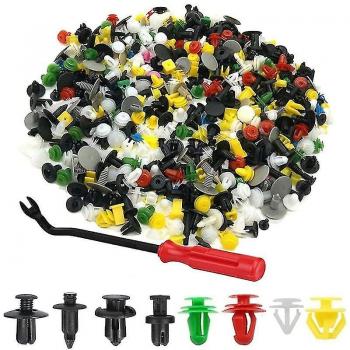 500 clips de garniture automobile en plastique avec outil de retrait