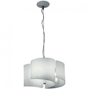 Netlighting Curved Glass Ceiling Pendant, E27, White