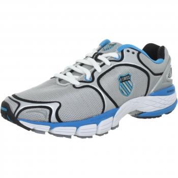 K-Swiss Women's California Running Shoe Silver (SLV/BLK/NEBLU)