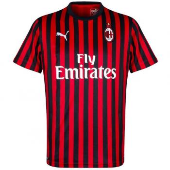 Puma AC Milan Kurzarm Rundhalsausschnitt Schwarz Rot Kinder Fußball T-Shirt, 755861 01, 9-10Y