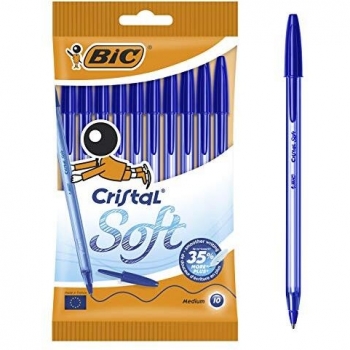 BIC Penne Blu a Sfera, Cristal Soft