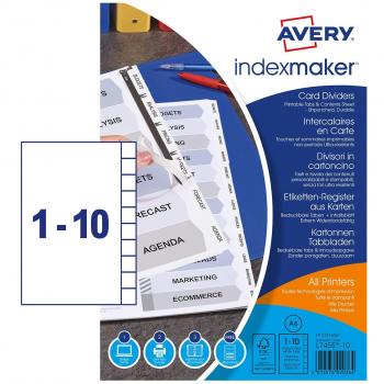 Avery 10 Part A4 Index Dividers with Printable Tabs