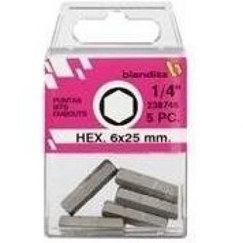 Pointe Hexagonale 4x25 mm