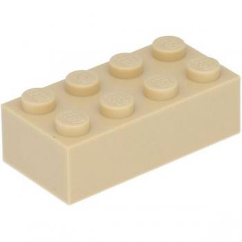 Set Mattoni LEGO 2x4 Beige (3001) 50 pezzi
