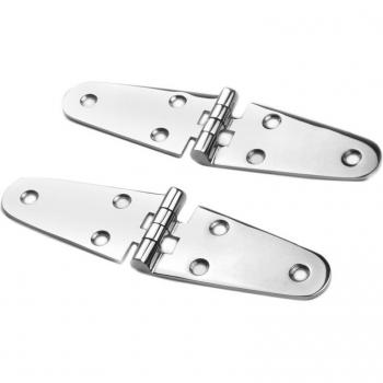Bisagra de Metal Inoxidado 144x38 mm – Puertas Náuticas