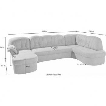 DOMO collection Elva U-Form Wohnlandschaft, ideal für jedes Wohnzimmer