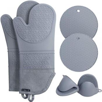 Juego de Manoplas de Cocina con Aislamiento Termo 6 Piezas