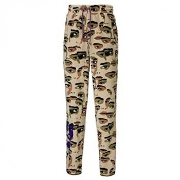 Kidsuper bruine trackbroek met fleece AOP