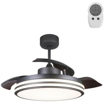 Ventilador LED CCT Garin 35W – Negro y Plegable