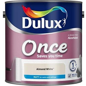 Almond White Dulux Paint, Once Matt Finish, 2.5 L