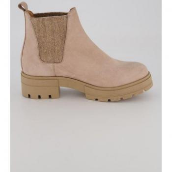 Ulla Popken Leder Chelsea-Boots für Damen, Größe 41, braun