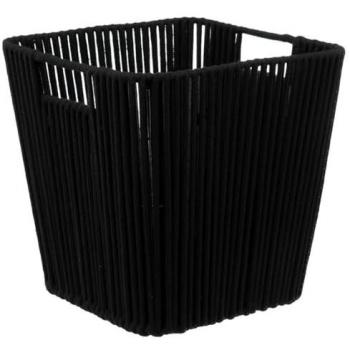 Panier en tissu 31x31 cm Manille noir