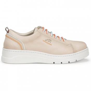 Baskets Cuir Beige Fluchos pour Femme