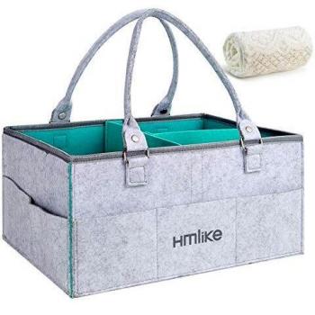 Hmlike Nappy Caddy Organiser, Heavy Duty Felt Diaper Caddy