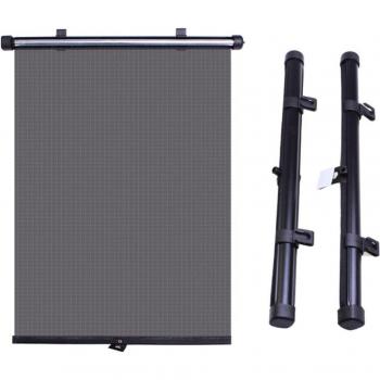 Rideaux de voiture rétractables noirs, 2 pièces, avec ventouses