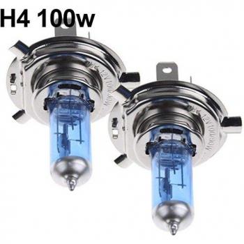 Ampoules xénon halogènes blanches 12V 100 K H1/H4/H7 55W