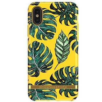 Housse de protection avec imprimé tropical et finitions dorées pour iPhone X/XS