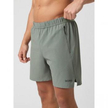 Short d'entraînement zippé Björn Borg Vert S