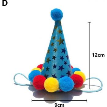 Pet Costume Birthday Caps for Cats and Dogs