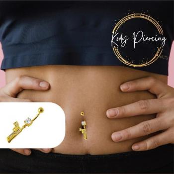 Anello KODY Pistol Dorato con Incruste di Zaffiro