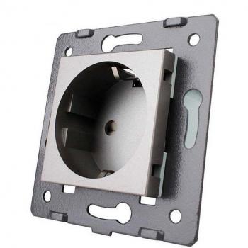 Enchufe de pared empotrado EU 16A tipo Schuko gris