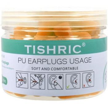 TISHRIC 60 pairs Ear Plugs – 35.5 dB Noise Cancelling, Soft Foam, Anti‑Noise, Sleeping & Travel