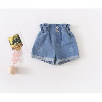Floral Summer Dress & Baby Roll Edge High Waist Jeans for Girls